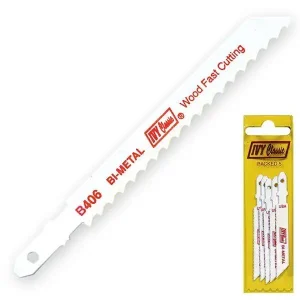 Modern [5 PKG] Jig Saw Blades Bi-Metal Bosch Style 4" X 10 Threads Per Inch