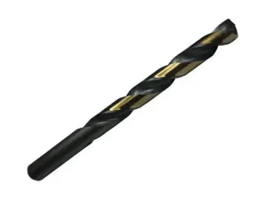 Trusted Brand [12 PKG] Drill Bit Heavy Duty Split Point Gold & Black, KFD Jobber Length #14