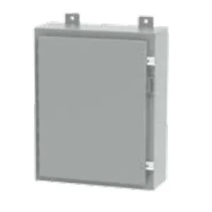 Enclosure, NEMA 12/13, Hinge Cover, 16 x 12 x 10", Steel/Gray Viral