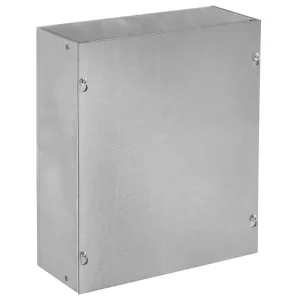 Brand New NEMA 1 Screw Cover Enclosure, Galvanized Steel without Knockouts, 12" x 6" x 4"