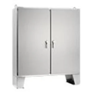 Best Choice Floor Mount Enclosure, NEMA 4X, Two Door, 62 x 48 x 18", Stainless Steel 304