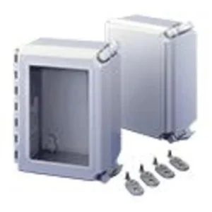 Enclosure, NEMA 4X, Gray, Fiberglass, 18" x 16" x 10" Express Delivery