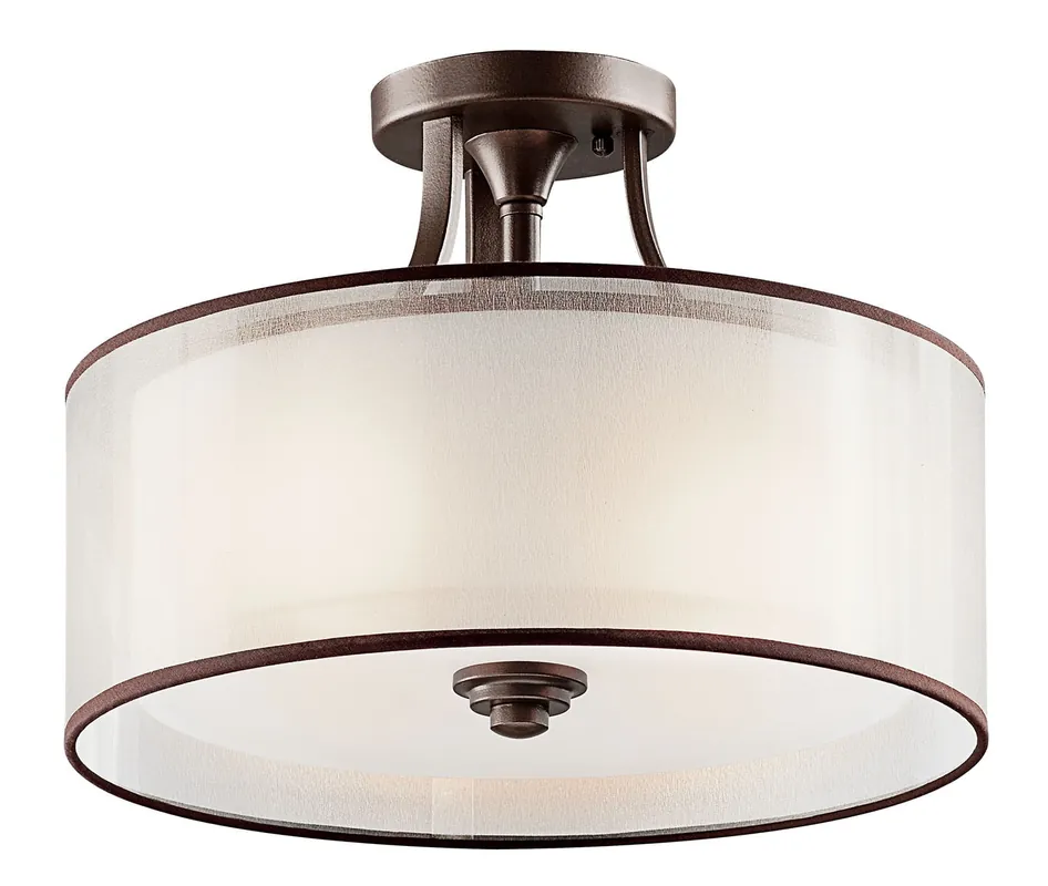Fan Favorite Kichler 42386MIZ 3-Light Ceiling Fixture 100-Watt 120-Volt Mission Bronze Lacey