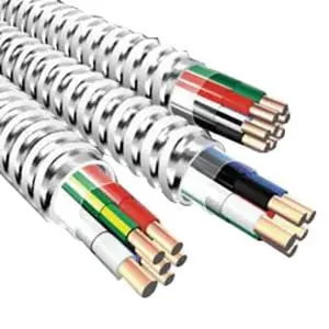 Copper Conductor Steel Armored Neutral Per Phase Traditional MC Armored Cable With Grounding 10/2-10/2-10/2 1000-ft Reel Black/Red Super Neutral Special Offer