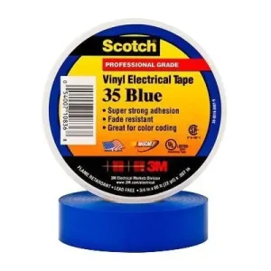 Exclusive 3M 35-BLUE-3/4X66FT Premium Grade Electrical Tape 0.75-Inch x 66-ft x 7 mil PVC Backing Blue Scotch®