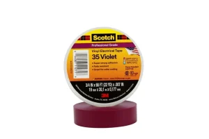 Free Returns 3M 35-VIOLET-3/4 Premium Grade Electrical Tape 0.75-Inch x 66-ft x 7 mil PVC Backing Violet Scotch®