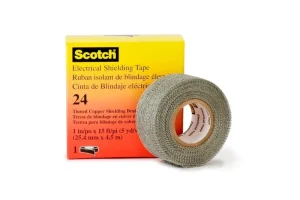 3M 24-1X15FT Electrical Shielding Tape 25-mm x 4.5-ft x 16 mil Tinned Copper Backing Silver Scotch® Brand New
