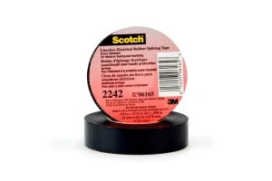 Affordable 3M 2242-1-1/2X15FT Premium Grade Linerless Electrical Tape 1.5-Inch x 15-ft x 30 mil Rubber Backing Black
