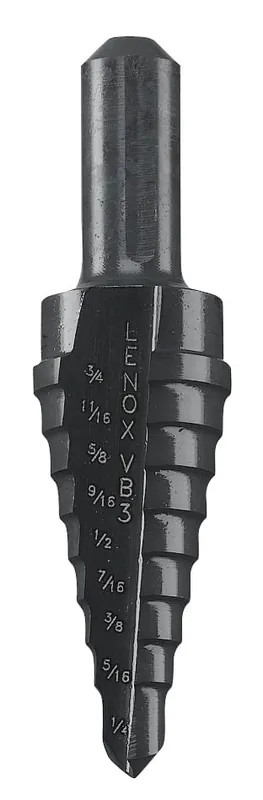 Next Day Delivery Lenox Tools 30883VB3 Steam Oxide Coated Metal Self-Starting Step Drill Bit 1/4 - 3/4-Inch Vari-Bit®