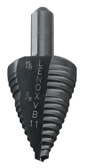 Genuine Lenox Tools 30888VB11 Steam Oxide Coated Metal Knockout Step Drill Bit 7/8 - 1-1/8-Inch Vari-Bit®