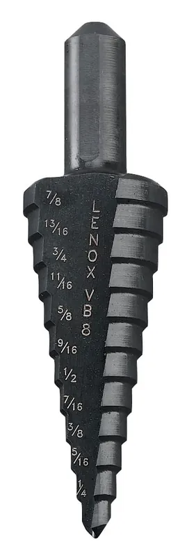 Lenox Tools 30908VB8 Steam Oxide Coated Metal Self-Starting Step Drill Bit 3/16 - 7/8-Inch Vari-Bit® Special Discount