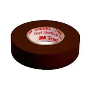 3M 1700C-BROWN General Use Electrical Tape 0.75-Inch x 66-ft x 7 mil Vinyl Backing Brown Temflex™ Instant Buy