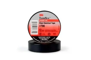 3M 1700-3/4X66FT-1.5CORE General Use Electrical Tape 0.75-Inch x 66-ft x 7 mil Vinyl Backing Black Temflex™ Sale
