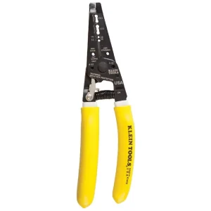 Klein Tools K1412 Spring Loaded NM-B Cable 12/2 and 14/2 Dual Cable Stripper/Cutter 14-12-AWG 7-3/4-Inch Yellow/White Klein-kurve® Buy Online