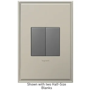 Flash Sale Legrand AABK1-M4 Half-Size 1-Gang Wallplate 1-Blank Magnesium