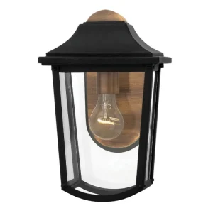 Hinkley Lighting 1970BK 1-Light Wall Mount Lantern 100-Watt 120-Volt AC Black Burton Genuine