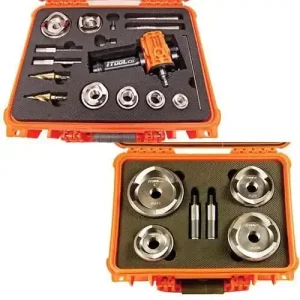 Worldwide Shipping Itool GP124 10 Gauge Mild and Stainless Steel Gear Knockout Punch Kit 1/2 - 4-Inch Gear Punch