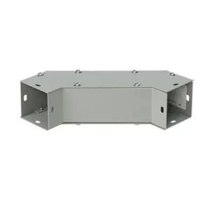 Hoffman F66G90SE ANSI 61 Gray Polyester Powder Coated 16 Gauge Steel One Side Opening Lay-In Wireway 90-Degree Sweep Elbow nVent Trusted Brand