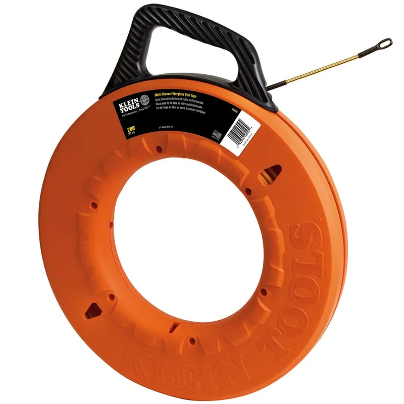 Klein Tools 56056 Fiberglass Multi Groove Fish Tape 3/16-Inch x 200-ft Viral