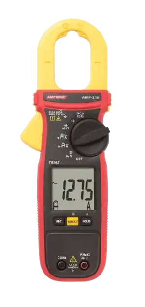 Fluke AMP-210 Digital AC TRMS Clamp Meter 0 - 600-Amp DC 0 - 600-Amp AC 0 - 600-Volt DC 0 - 600-Volt AC Amprobe Final Sale