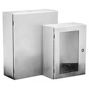 Hoffman CSD12126SS NEMA 4X Smooth Brushed Stainless Steel One Door Wall Mount Hinged Enclosure 12-Inch x 6-Inch x 12-Inch Concept Brand New