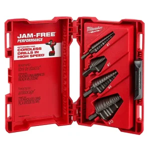 Milwaukee Tool 48-89-9223 Black Oxide Steel Dual Flute Step Drill Bit Set One Day Deal
