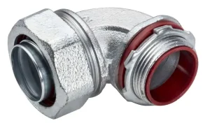 Topaz Electric 493S Malleable Iron Insulated Throat Component 90-Degree Liquidtight Connector 1-Inch Certified