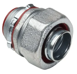 Worldwide Shipping Topaz Electric 474S Zinc Plated Malleable Iron Insulated Throat Component Liquidtight Straight Connector 1-1/4-Inch