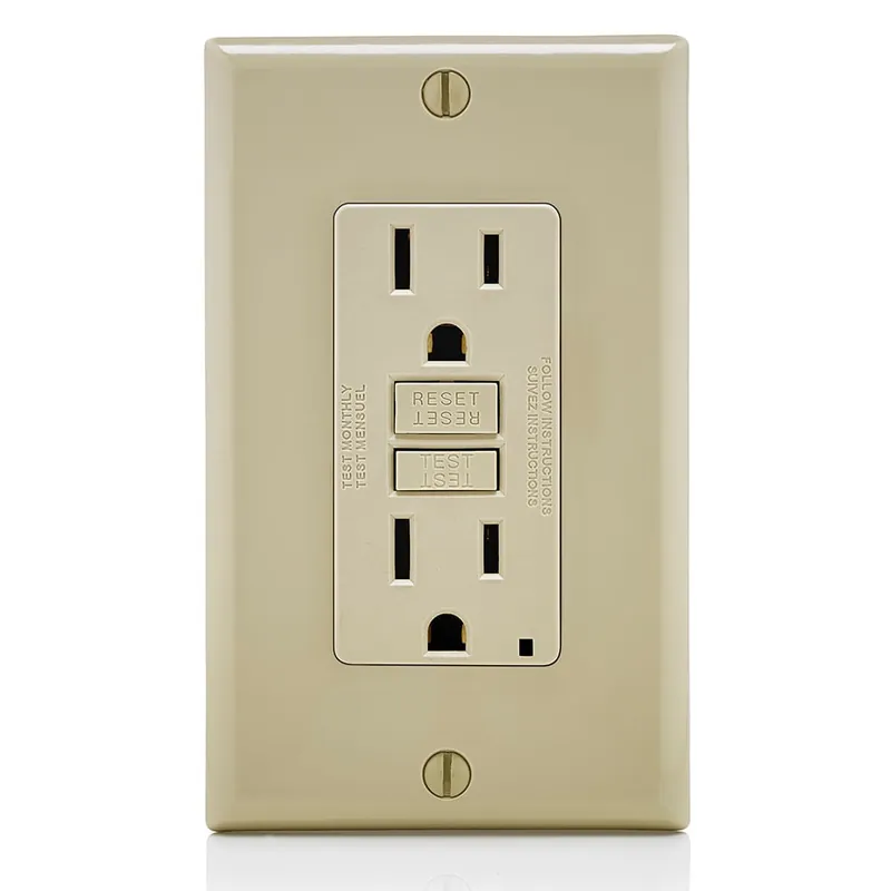 Big Sale Leviton GFNT1-I Commercial Grade Non-Tamper Resistant Slim Non-Tamper-Resistant Monochromatic Self-Test GFCI Duplex Receptacle 15-Amp 125-Volt NEMA