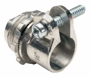 Best Seller Topaz Electric 157 Die Cast Zinc Non-Insulated Throat Straight BX-Flex Connector 2-1/2-Inch