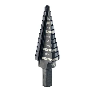 Milwaukee Tool 48-89-9204 Black Oxide High Speed Steel Step Drill Bit 3/16 - 7/8-Inch In Demand