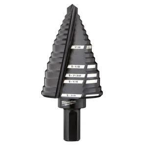 Money Back Guarantee Milwaukee Tool 48-89-9212 Black Oxide High Speed Steel Step Drill Bit 7/8 - 1-3/8-Inch