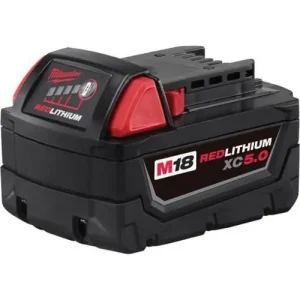 Milwaukee Tool 48-11-1850F Extended Capacity Battery Pack 18-Volt Lithium Ion M18 Redlithium XC5.0 While Supplies Last