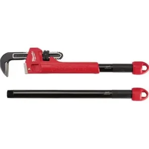 Milwaukee Tool 48-22-7314 Steel Straight Adaptable Pipe Wrench 2-1/2-Inch Jaw Cheater Special Discount