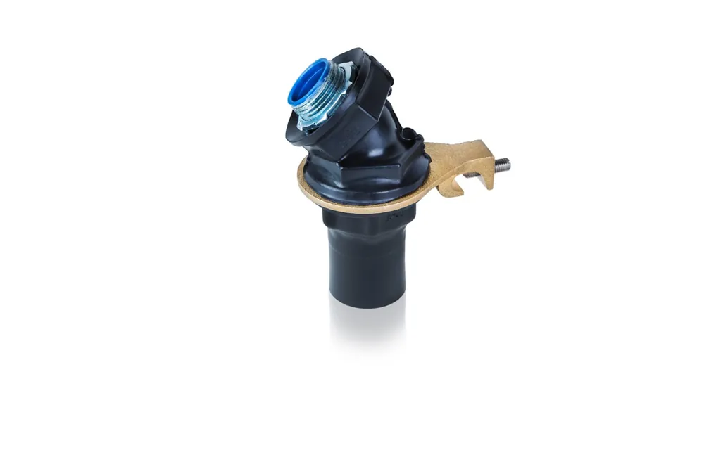 Limited Edition Thomas & Betts ST3/445GR-G PVC Coated Steel 45-Degree Liquidtight Connector With Ground Ring 3/4-Inch Ocal®