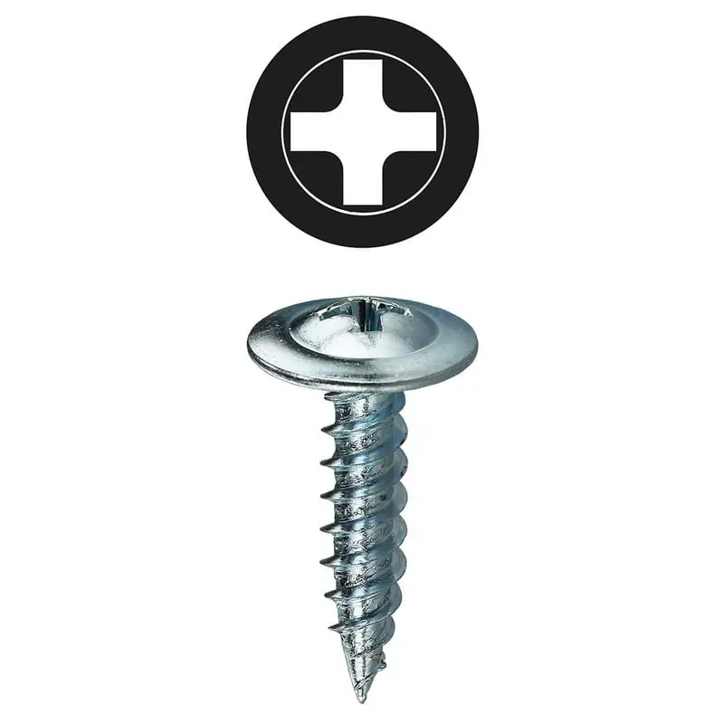 Dottie KWT8158 Steel Wafer Head Self-Piercing Self-Tapping Sheet Metal Screw #8 x 1-5/8-Inch K-Lath Professional Grade