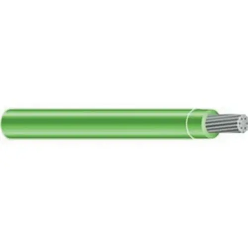 THHN-2-GRN-STR-AL-1000R Stranded Aluminum THHN Cable 2-AWG 1000-ft Reel Green Deal