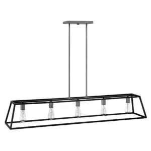 Last Chance Hinkley Lighting 3335DZ Chandelier 100-Watt 120-Volt AC Aged Zinc Fulton