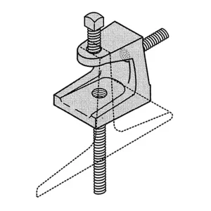 In Demand Versabar VX-9006-WM Malleable Iron Wide Mouth Beam Clamp 1/2-Inch Rod