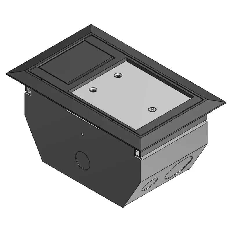 Best Price Thomas & Betts AFM-2-BLK Galvanized 14 Gauge Steel Two-Compartment Raised Access Floor Module 7-1/8-Inch x 4-1/8-Inch 4-Inch 75-Cubic-Inch Black Co