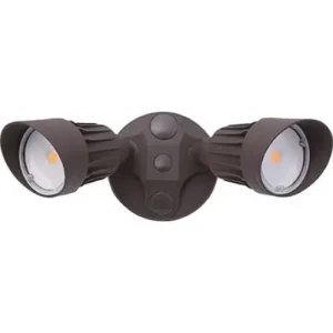 Professional Grade Westgate SL-20W-BZ-50K 2-Light LED Security Light 20-Watt 90 - 135-Volt Bronze