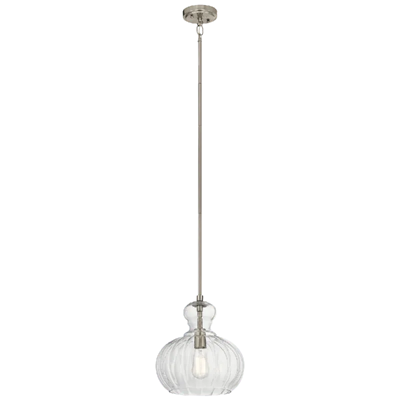 Cheap Kichler 43955NI Dimmable 1-Light Pendant Fixture 100-Watt 120-Volt AC Brushed Nickel Riviera