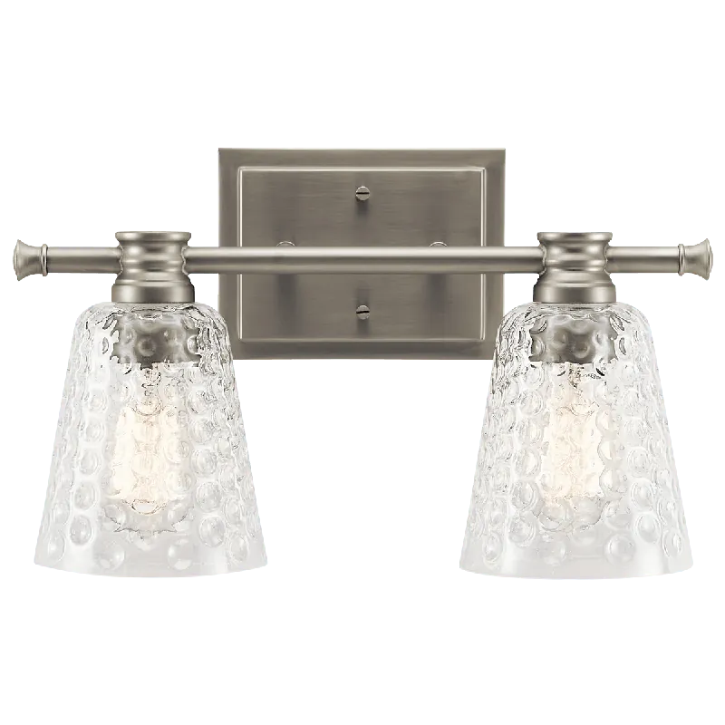 Kichler 45096NI 2-Light Bath And Vanity Wall Light 200-Watt 120-Volt AC Brushed Nickel Nadine Trending