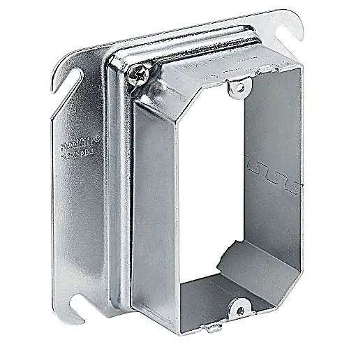 No Minimum Order Thomas & Betts 52CADJ-15L Steel 1-Gang Adjustable Mud Ring 4-Inch x 4-Inch x 1-1/2-Inch Steel City