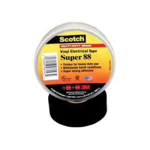 One Day Deal 3M 88-SUPER-5-PACK Premium Grade Electrical Tape 3/4-Inch x 66-ft x 8.5 mil PVC Backing Black Scotch
