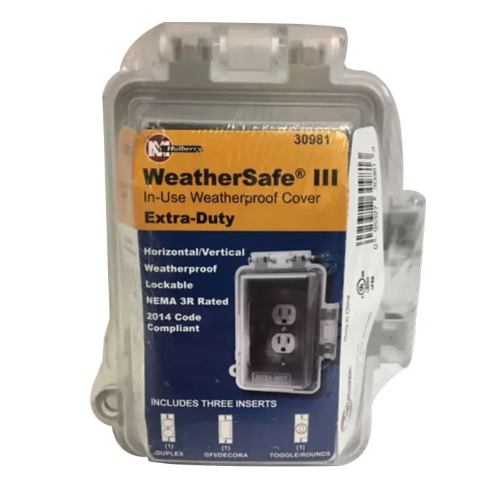 Best Choice Mulberry 30981 Polycarbonate 1-Gang Extra-Duty In-Use Receptacle Cover 3.38-Inch x 2-3/4-Inch x 5.95-Inch