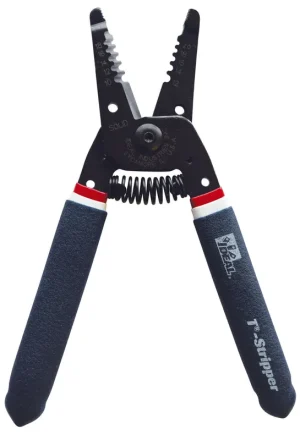 Ideal Industries 45-619 Wire Stripper 16-8-AWG 18-10-AWG Red/White/Blue Reflex Super T-Stripper Clearance