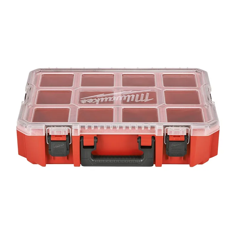 Milwaukee Tool 48-22-8030 8 Small 2 Large Bin Jobsite Organizer Impact Resistant Polymers Red 14-Inch x 18-Inch x 5-Inch Buy Direct