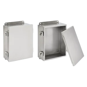 Hoffman A1008NFSS6 #4 Smooth Brushed 14 Gauge 316L Stainless Steel One Door Clamp Cover Junction Box 10-Inch x 8-Inch x 4-Inch Free Delivery