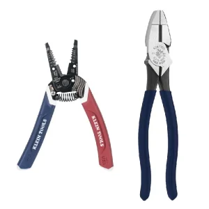 Klein Tools 94155 2-Piece American Legacy Wire Stripper Lineman Kit Steel Professional Grade